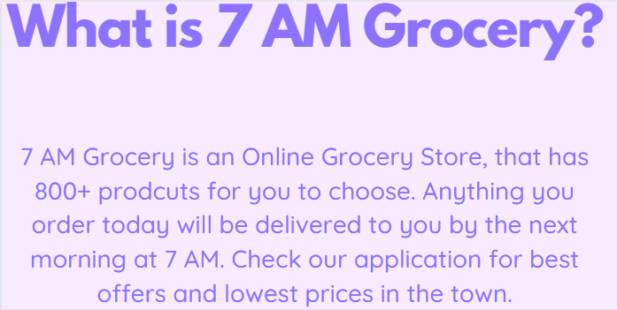 7amGrocery promo